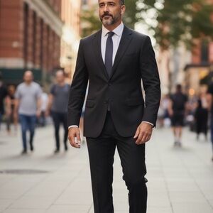 Hart Schaffner Marx Men's 2 Piece Suit Classic Black 42R Dillard's